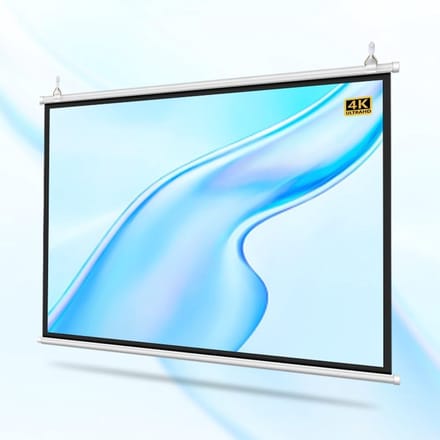 Projectiescherm - Filmdoek Binnen Buiten - Thuisbioscoop Presentaties - Handmatig Uitschuifbaar - 40 Inch 16:9 - Wit