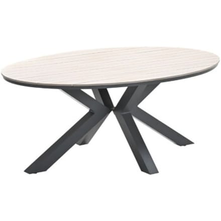 Garden Impressions Edison tuintafel - ovaal - 180 cm - light teak Vironwood
