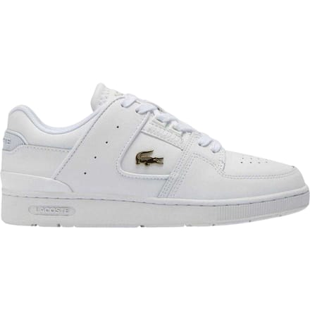 Lacoste Heren Court Cage Leren Trainers (Wit Goud)