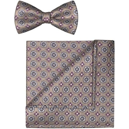 OLYMP Vlinderdas / pochet set, Nougat