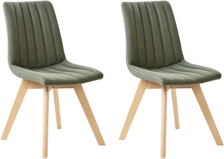 CALGARY - Eetkamerstoel set van 2 - Donkergroen - Polyester
