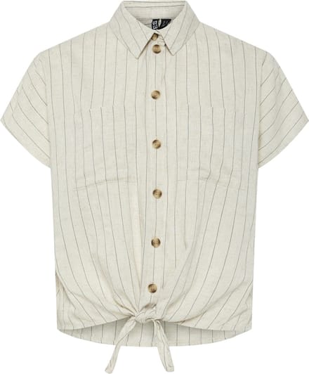 PIECES - PCPIA SS TIE SHIRT WVN NOOS - Dames - Blouses