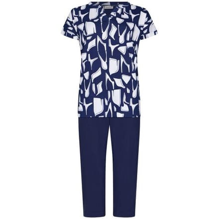 Pastunette - Pyjama - Midnight Mosaic - Bio Katoen - Blauw - Maat 42