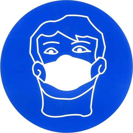 Pickup Pictogram rond diameter 20 cm - Ademhalingsmasker verplicht