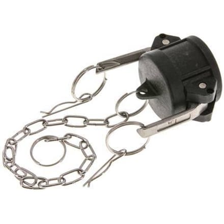 Camlock DN 32 (1 1/4'') Koppeling PolypropyleenEnd Cap Type DC MIL-C-27487