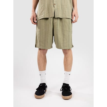 Vissla Grad Stripe 17" Elastic Linen Korte Broek groen