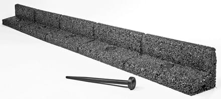Het flexibele gazonrandsysteem - grijs - 2 x 1 meter