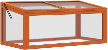 REDOM - Kweekkas - Openklapbaar Dak - Voor Buiten - Hout En Polycarbonaat - Oranje