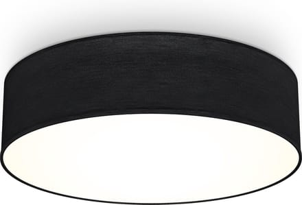 B.K.Licht - Plafondlamp - Ø38cm - zwart - excl. 2x E27 lichtbronnen