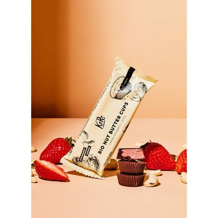 Bio vegan nut butter cups cashew-strawberry 3 x 13 g