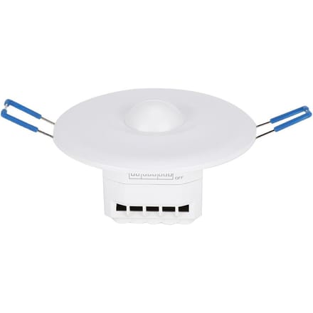5,8 GHz Ingebouwde Instelbare Microgolf Radarsensor Lichaamsbewegingsmelder Lichtschakelaar voor Gang white