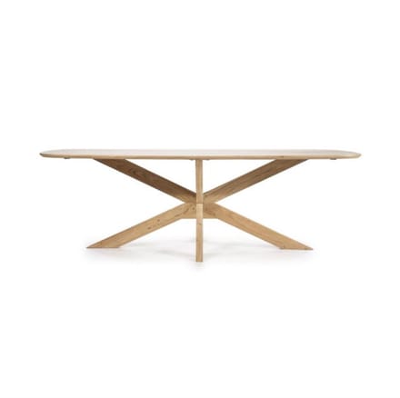 Eleonora Eettafel Nikki Deens ovaal acacia 240x100cm - naturel