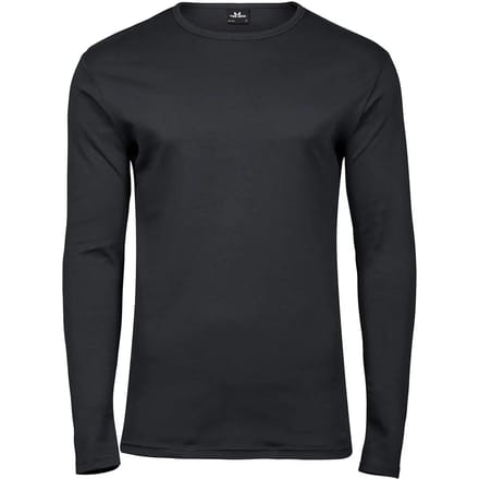 Tee Jays - Interlock T-shirt lange mouwen - Dark Grey (Solid) maat M