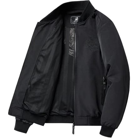 Veste Nouvelle Printemps et Automne Ample Grande Taille Tendance Veste de Baseball 4XL black