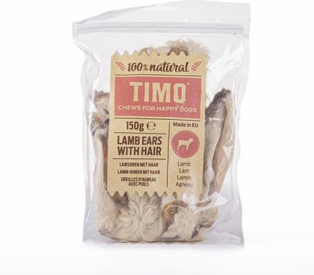 Timo Lamsoren Met Haar - Hondensnacks - Lam 150 g