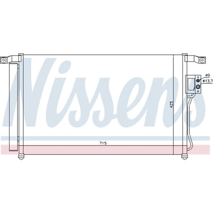 Condensator, airconditioning NISSENS 94869