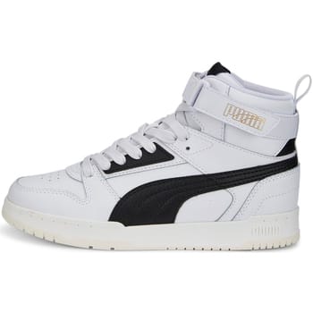 PUMA RBD Game Jr Kinder Sneakers - Wit/Zwart/Goud