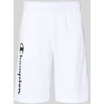 Sweatshorts met logoprint en -stitching