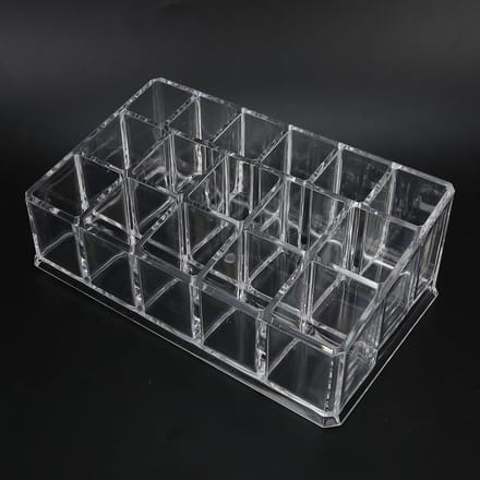 16 Vak Transparante Acryl Nagellak Lippenstift Opbergdoos Organizer Opbergrek gray