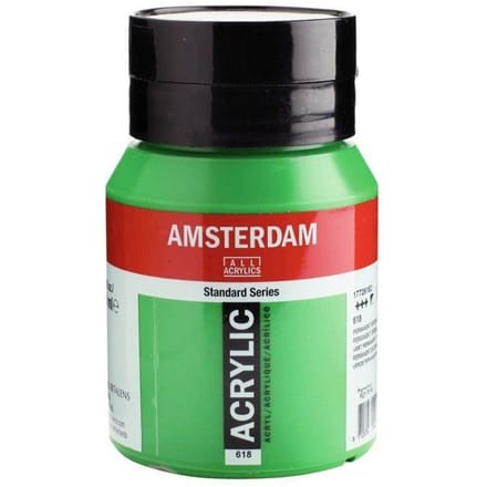 Peinture acrylique - Amsterdam - Feu vert - 500ml - Résistance à la lumière - Durable vert