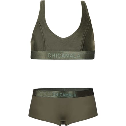 Muchachomalo Meisjes racerback bikini effen