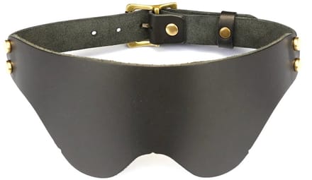 Liebe Seele - Samurai - Stoere Lederen Blinddoek - Zwart