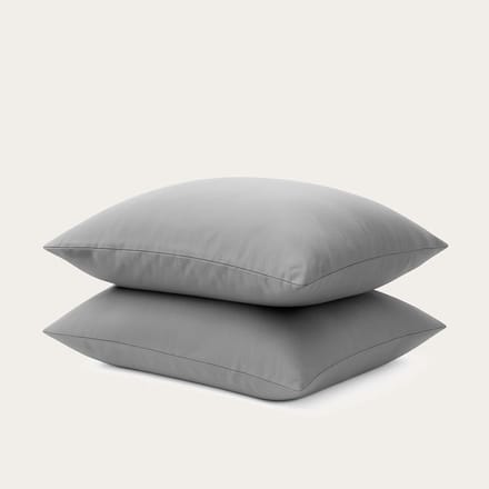HappyBed Kussenslopen Grey 60x70 cm - Kussensloop set 2 stuks - 100% Microvezel - Ultieme slaapcomfort