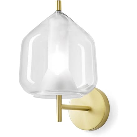miloox by Sforzin Wandlamp X-Ray, Ø 17 cm, helder/goudkleurig, glas