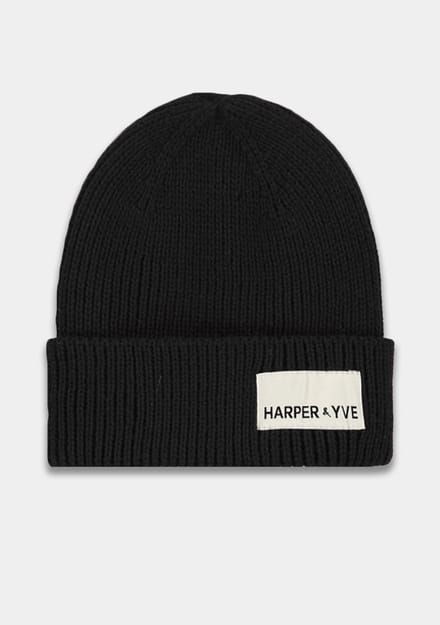 Harper & Yve Harper-beanie Mutsen Dames - Zwart - Maat ONESIZE