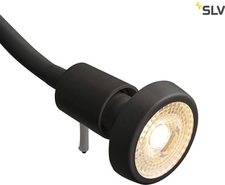 SLV LED Wandlamp | 1X GU10 Max 50W | IP20 Dimbaar Zwart | DIO FLEX