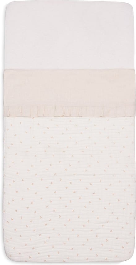 Jollein Baby Laken Wieg - 75x100cm - Ruffle - Natural
