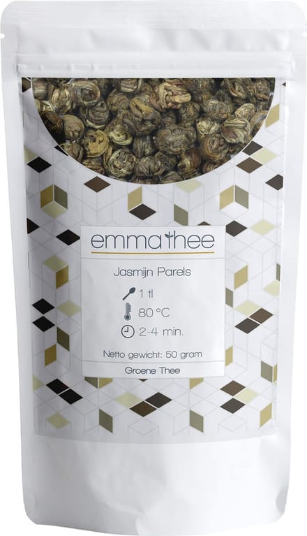 Jasmijn Parels 50 Gram - Losse Thee - Puur & Natuurlijk - Bloemig & Verfijnd