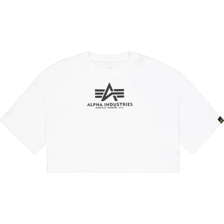Geprint cropped T-shirt met pofmouwen voor dames Alpha Industries Basic