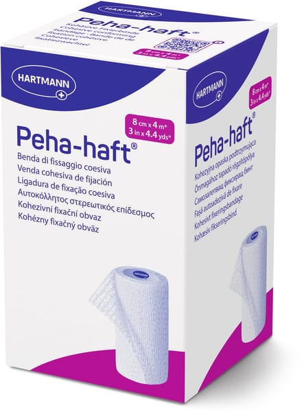 Peha-Haft fixatiezwachtel latexvrij 8 cm x 4 meter