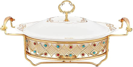 Chafing Dish Set - Buffet Warmer - Feestelijke Buffetten - Roestvrij Staal - 33x19x13 cm