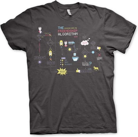 The Big Bang Theory Heren Tshirt -M- The Friendship Minions Algorithm Grijs