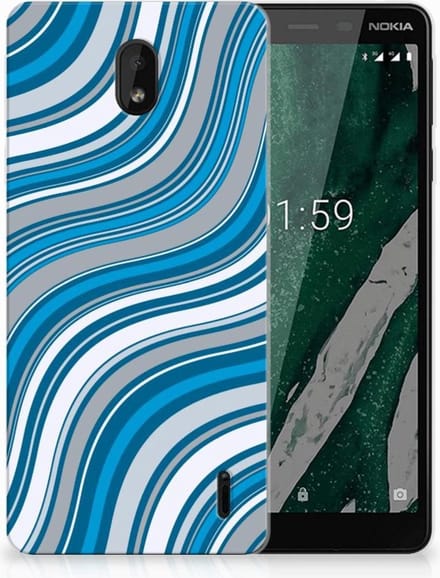 Nokia 1 Plus TPU bumper Waves Blue