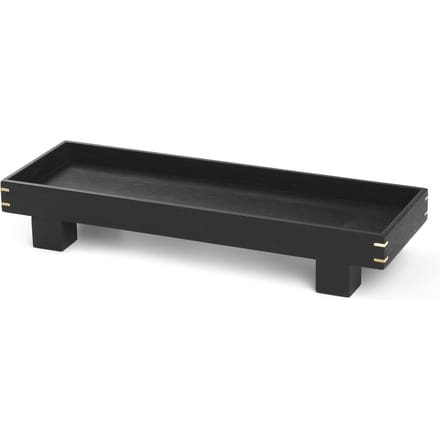 Ferm Living Bon houten dienblad - chêne teinté noir - XS