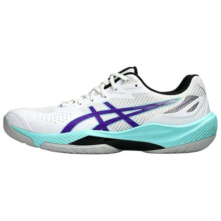ASICS Beyond FF 2 Badminton Schoenen Heren Lage Top Wit Paars 41.5 blue