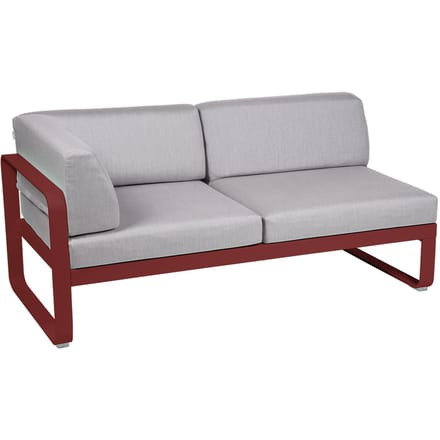 Fermob BELLEVIE hoekmodule links - 43 chili mat - 79 Flanelgrijs