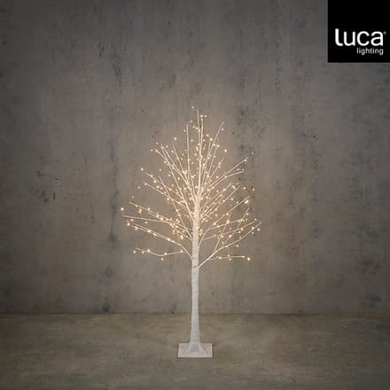 Mica Decorations – Boom in Pot – 288 Leds – Warm Wit – 120 x 40 cm – Wit