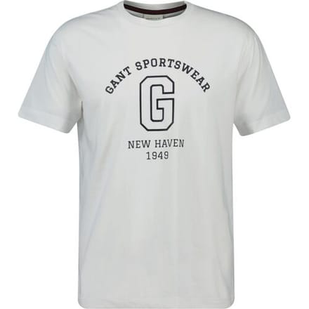 Gant T-Shirt Graphic 1949 New Haven Pattern Crew Neck Eggshell / male