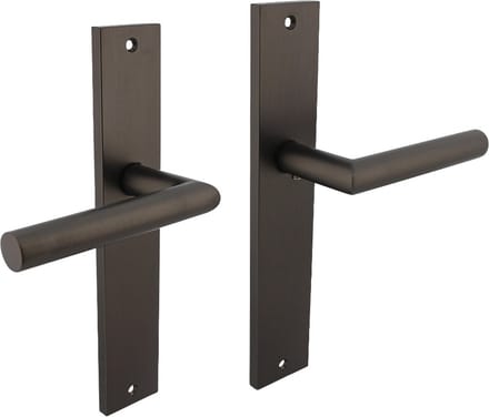 Intersteel Deurkruk Bastian op schild 245x45 mm blind antracietgrijs