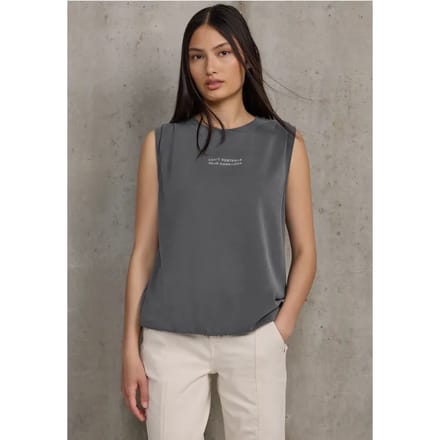 Silk-Look top met tekst