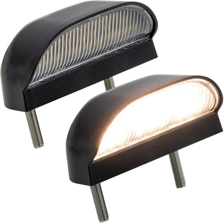 Kentekenplaatverlichting Set - Universele Verlichting - Aanhanger Auto - Warmwit Licht - 12V 24V - Wit