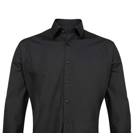 Premier Heren Supreme Poplin Formeel Overhemd (Zwart)