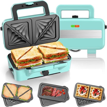 Wafelijzer met Verwisselbare Platen - Contact Grill - Tosti Apparaat