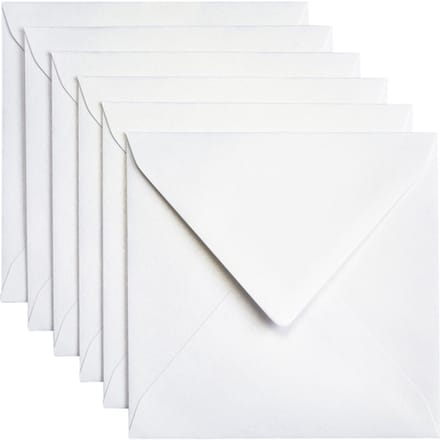 Papicolor Original Envelop Metallic Pearlwhite 6 stuks 140 x 140 mm