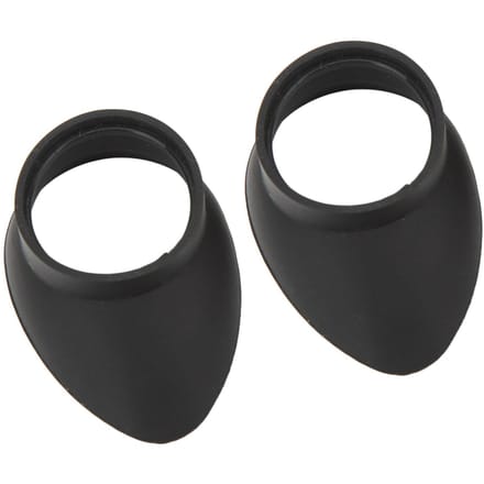 2 stuks Rubberen Oogschelpen 27mm Binnendiameter Opvouwbare Oogstukafdekking voor Microscoop Oculair Instrument black