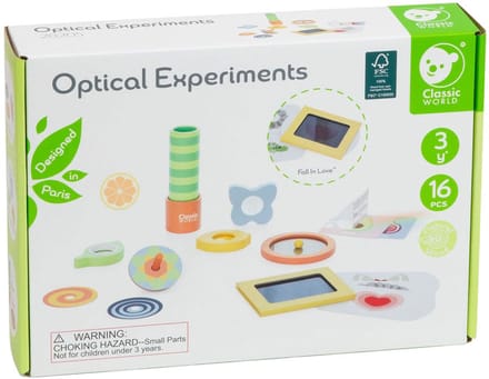 Classic World Optische Experimenten Houten Speelset, 16dlg.